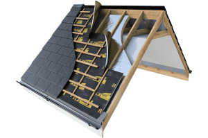 Reducing pitched roof condensation